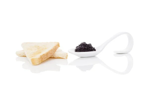 Delicious black caviar. — Stock Photo, Image