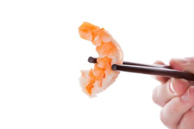 Lezzetli karides yemek.