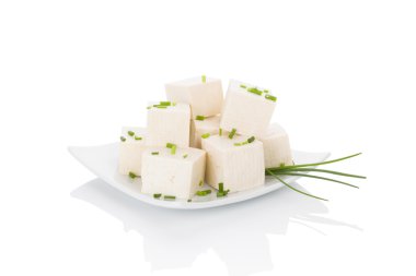 Mutfak tofu yemek.
