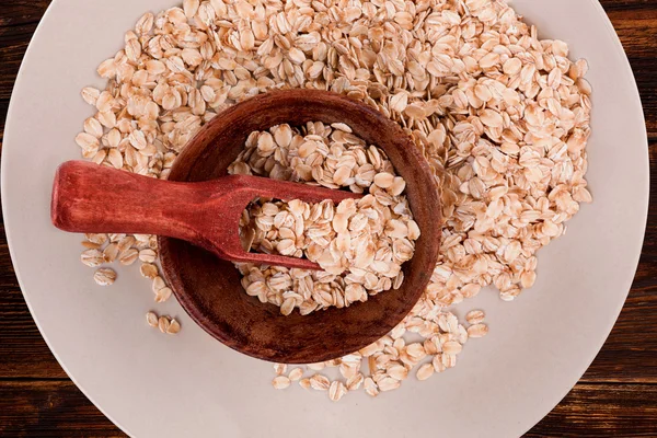 Oatmeal flakes. Healthy eating.