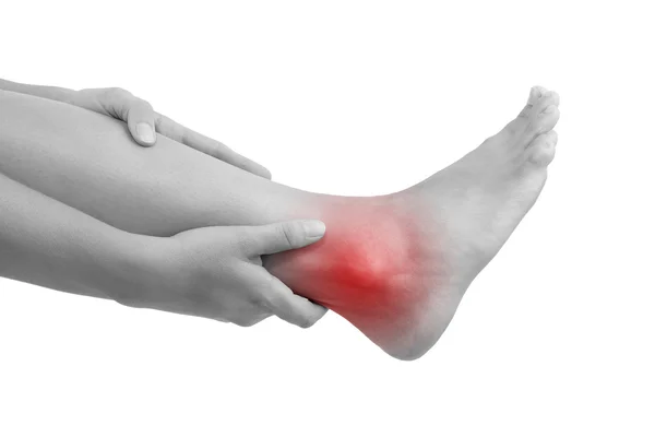 Sprained ankle, muscle injuries and muscle strain — Stock Photo, Image