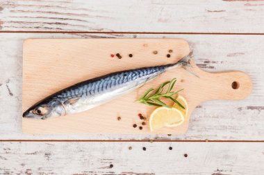 Delicious fresh mackerel fish. clipart