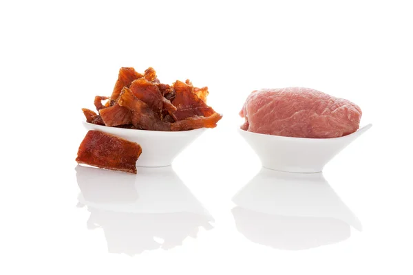 Beef jerky, preserved meat. — Stock Photo, Image