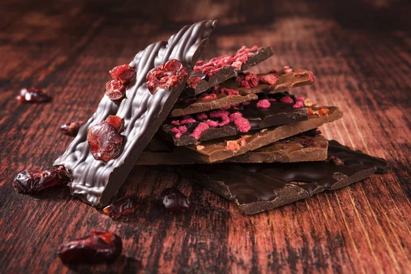 Donkere gastronomische chocolade. — Stockfoto