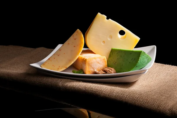 Various cheese sorts. — Stock Photo, Image