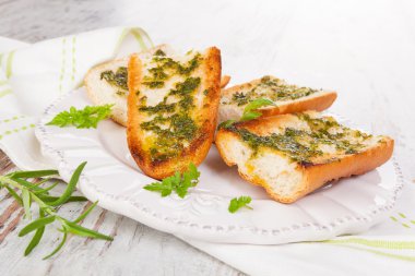 Sarımsak baget, vintage tarzı.