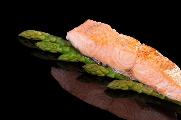 Delicious salmon steak. — Stock Photo, Image