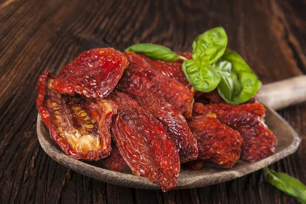 Dry tomatoes, vintage rustic style. — Stock Photo, Image