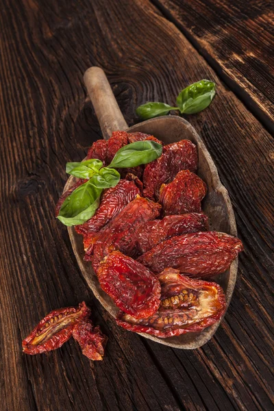 Dry tomatoes, vintage rustic style — Stock Photo, Image