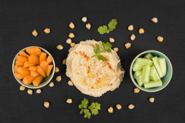 Lezzetli humus arka plan.