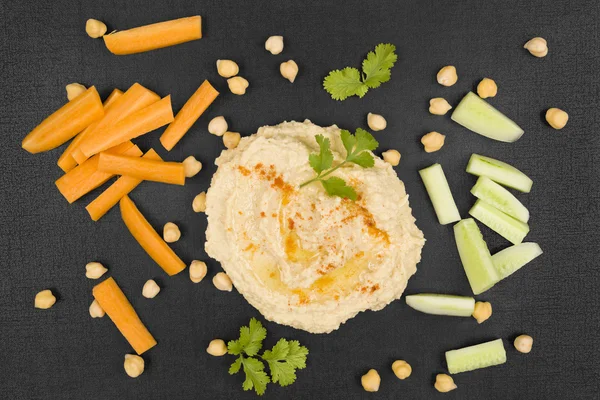 Delicioso fondo de hummus . —  Fotos de Stock