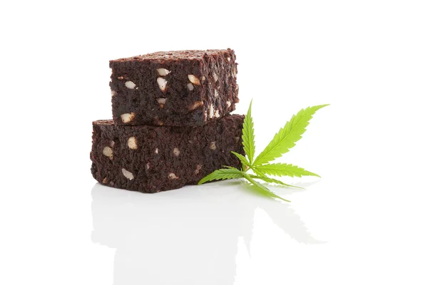Cannabis brownie. — Stockfoto