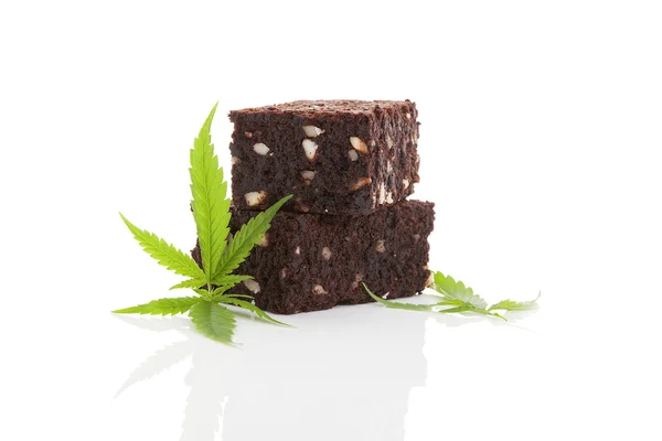 Cannabis-Brownie. — Stockfoto