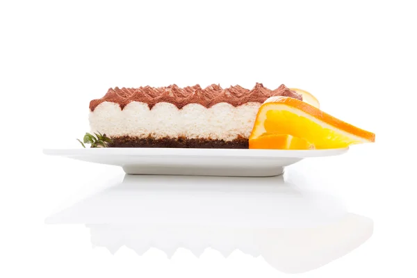 Роскошный десерт тирамиссу . — стоковое фото