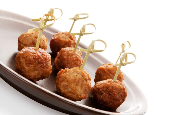 Delicioso canapé de albóndigas . — Foto de Stock