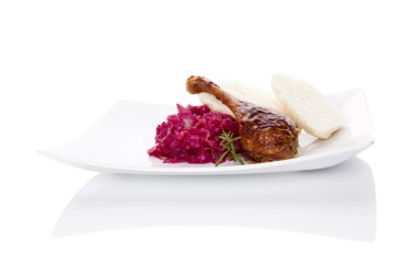 Lezzetli kızarmış ördek.