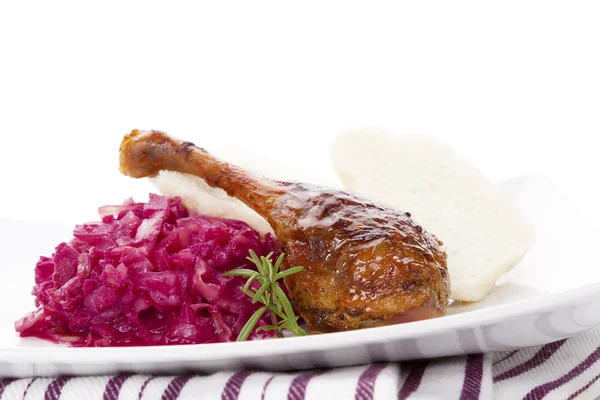 Lezzetli kızarmış ördek.