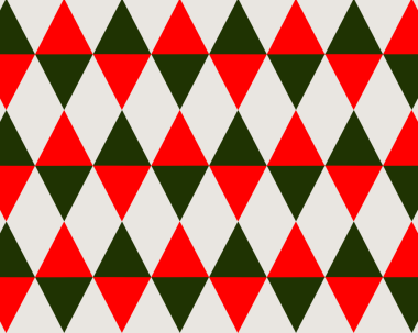 Klasik Noel renklerinde klasik geometrik desen yeşil ve kırmızı. Tatil projeleri, ambalaj ve dijital arka planlar için mükemmel..