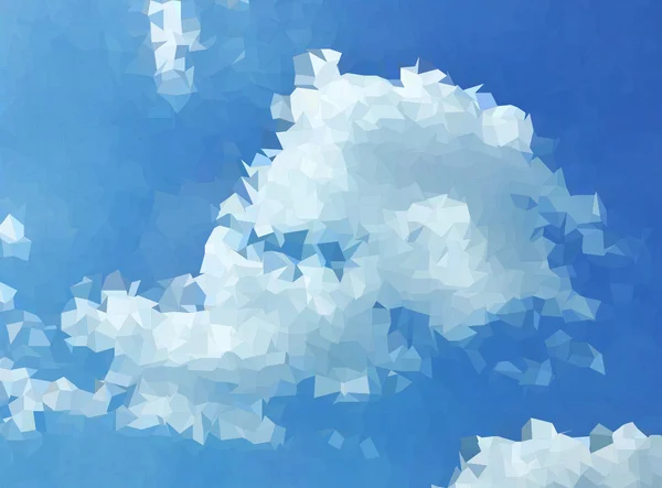 초록 배경의 구름과 푸른 하늘 — 스톡 사진