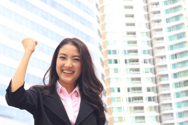 Business Suite Asyalı kadın portresi kapatın