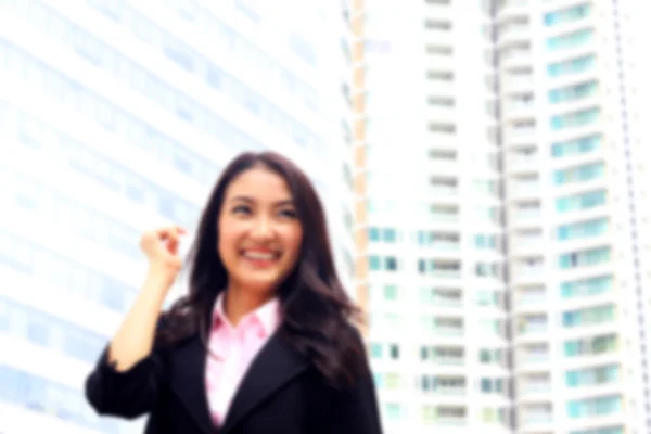 close up portrait of Asian youth business woman look brilliant a