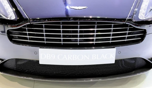 Bumper of Aston Martin series DB9 carbon black — Stock Photo, Image