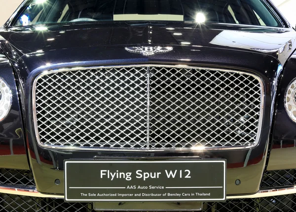 Front grill of Bentley series Flying Spur W12  luxury  car — 스톡 사진