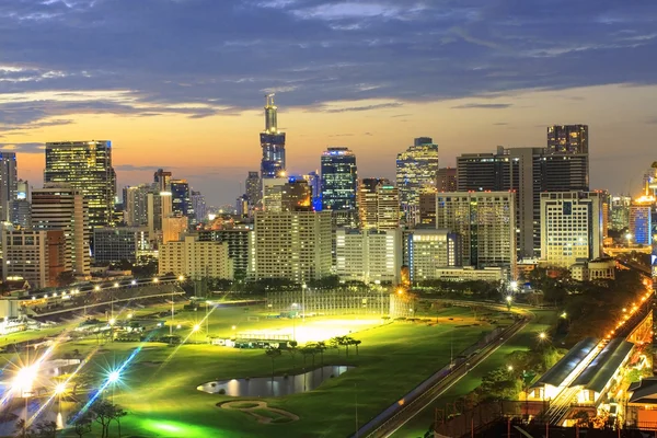 Gece cityscape Bangkok Tayland — Stok fotoğraf