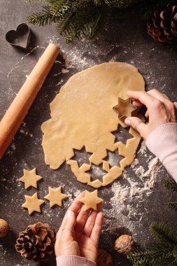 Geleneksel Çek Noel Kurabiye Pişirme Sahnesi