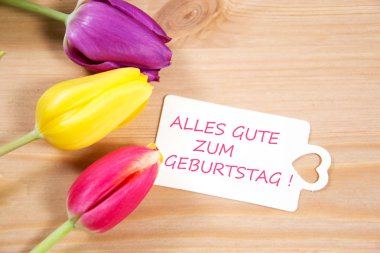 bir doğum günü tebrik kartı