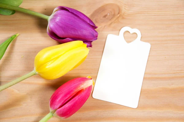 Greeting card with flowers — Stock Photo, Image