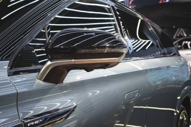 LED sinyal yineleyici, parlak siyah kaplama ve metalik kaplama ile dış yan aynanın ayrıntıları.