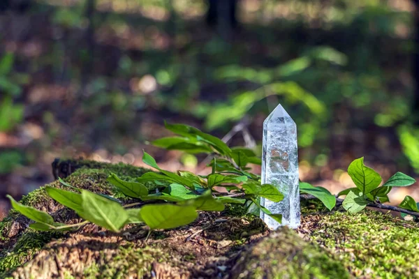 Magic Still Life Quartz Crystal Nature Background Rocks Mystic Ritual — Stock Photo, Image