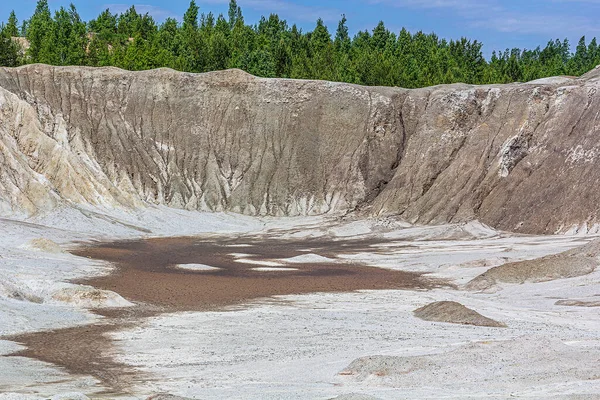 Paisaje Como Una Superficie Del Planeta Marte Superficie Tierra Negra — Foto de Stock