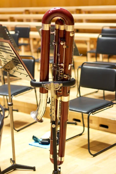 Fagott. Basszus Bassoon.bassoons egy szimfonikus zenekar — Stock Fotó