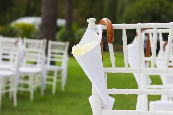 Wedding Decorations Outdoors Site Wedding Ceremony — Stock Photo, Image