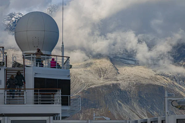 radar station on the cruise ship at sea