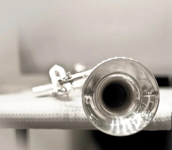 Blåsinstrument. Trumpet. — Stockfoto