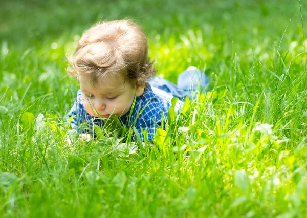 Schönes Baby in der Natur. — Stockfoto