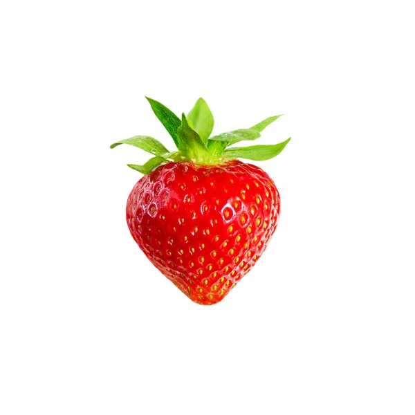 Ripe Strawberry Berry Isolated White — Stock Photo, Image