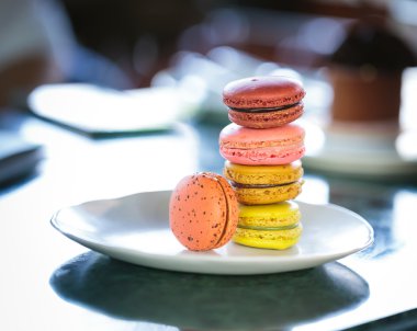 Bir Fransız tatlı lezzet, bademli kurabiye çeşitli portre.