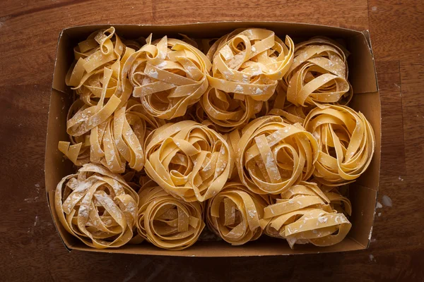 Fettuccine pasta italian food still life rustic — Stock Photo, Image
