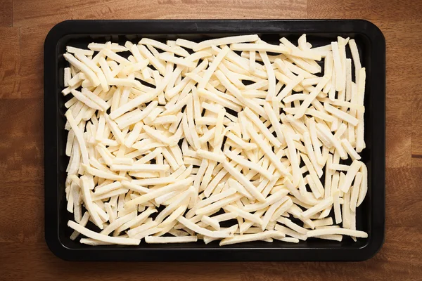 Freeze fries french close up flat lay — Stock Photo, Image