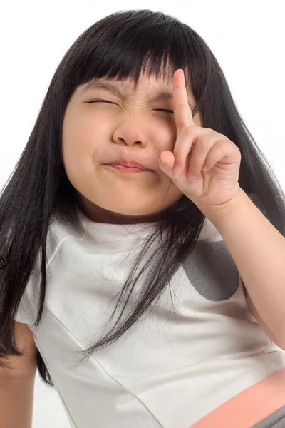 Criança com cara engraçada — Fotografia de Stock
