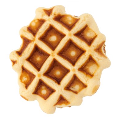 waffle üzerine beyaz izole