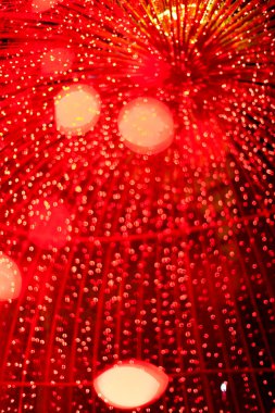 Soyut kırmızı ışıklar defocused 