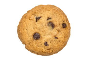 Çikolata kurabiye izole beyaz arka plan