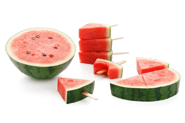 Vattenmelon popsicle yummy ny sommar frukt söt dessert — Stockfoto