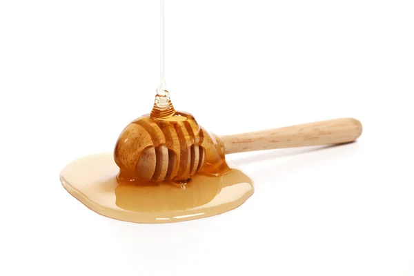 담그는 맛 있는 흰색 배경 근접 촬영 달콤한 꿀 건강 — 스톡 사진