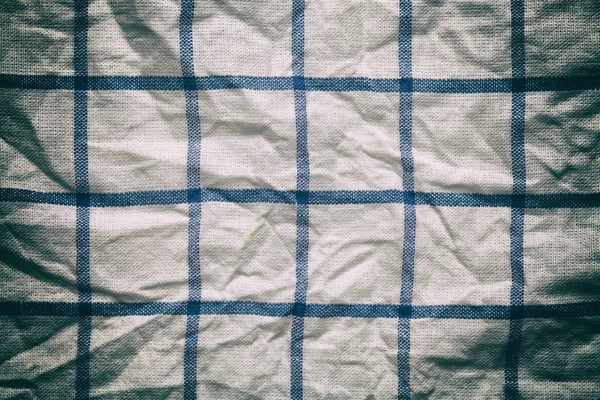 Azul blanco textura vintage tela algodón fondo — Foto de Stock